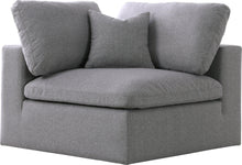 Load image into Gallery viewer, Serene Grey Linen Fabric Deluxe Cloud Corner Chair