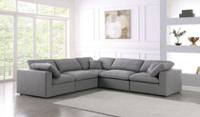 Load image into Gallery viewer, Serene Grey Linen Fabric Deluxe Cloud Modular Sectional