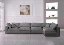 Load image into Gallery viewer, Serene Grey Linen Fabric Deluxe Cloud Modular Sectional