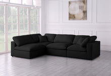 Load image into Gallery viewer, Plush Black Velvet Standard Cloud Modular Sectional