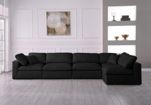 Load image into Gallery viewer, Plush Black Velvet Standard Cloud Modular Sectional