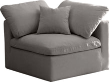 Load image into Gallery viewer, Plush Grey Velvet Standard Cloud Modular Corner Chair