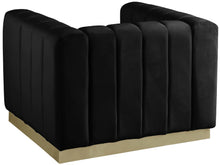 Load image into Gallery viewer, Marlon Black Velvet Chair
