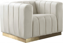 Load image into Gallery viewer, Marlon Cream Velvet Chair