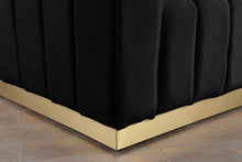 Load image into Gallery viewer, Marlon Black Velvet Loveseat