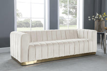 Load image into Gallery viewer, Marlon Cream Velvet Sofa