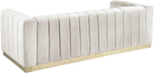 Load image into Gallery viewer, Marlon Cream Velvet Sofa