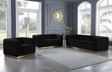 Load image into Gallery viewer, Marlon Black Velvet Chair