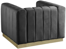 Load image into Gallery viewer, Marlon Grey Velvet Chair