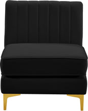 Load image into Gallery viewer, Alina Black Velvet Armless Chair