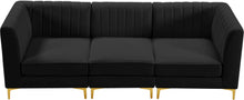 Load image into Gallery viewer, Alina Black Velvet Modular Sofa