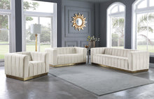 Load image into Gallery viewer, Marlon Cream Velvet Chair