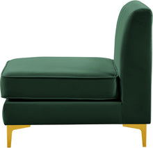 Load image into Gallery viewer, Alina Green Velvet Armless Chair