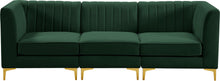 Load image into Gallery viewer, Alina Green Velvet Modular Sectional