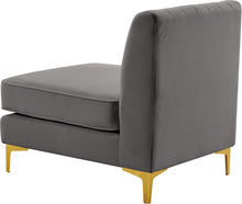 Load image into Gallery viewer, Alina Grey Velvet Armless Chair