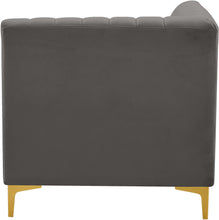 Load image into Gallery viewer, Alina Grey Velvet Corner Chair