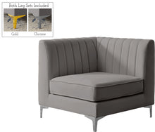 Load image into Gallery viewer, Alina Grey Velvet Corner Chair