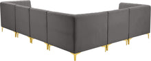 Load image into Gallery viewer, Alina Grey Velvet Modular Sectional