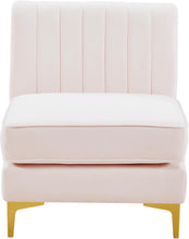 Load image into Gallery viewer, Alina Pink Velvet Armless Chair