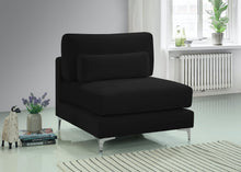 Load image into Gallery viewer, Julia Black Velvet Modular Armless Chair