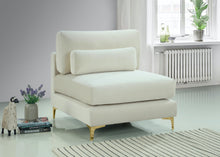 Load image into Gallery viewer, Julia Cream Velvet Modular Armless Chair