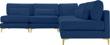 Load image into Gallery viewer, Julia Navy Velvet Modular Sectional (5 Boxes)