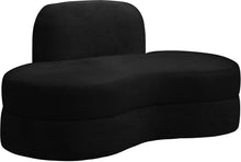 Load image into Gallery viewer, Mitzy Black Velvet Loveseat