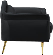 Load image into Gallery viewer, Lips Black Velvet Chair
