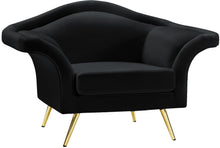 Load image into Gallery viewer, Lips Black Velvet Chair
