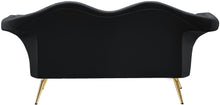 Load image into Gallery viewer, Lips Black Velvet Loveseat