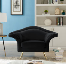 Load image into Gallery viewer, Lips Black Velvet Chair