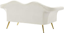 Load image into Gallery viewer, Lips Cream Velvet Loveseat