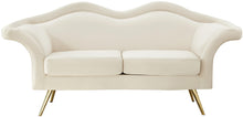 Load image into Gallery viewer, Lips Cream Velvet Loveseat