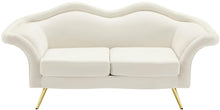 Load image into Gallery viewer, Lips Cream Velvet Loveseat