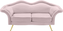 Load image into Gallery viewer, Lips Pink Velvet Loveseat