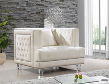 Load image into Gallery viewer, Lucas Cream Velvet Chair
