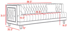 Load image into Gallery viewer, Lucas Navy Velvet Sofa