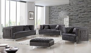 Lucas Grey Velvet Chair