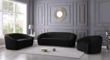 Load image into Gallery viewer, Riley Black Velvet Loveseat