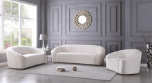 Load image into Gallery viewer, Riley Cream Velvet Loveseat