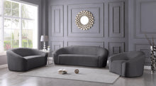 Load image into Gallery viewer, Riley Grey Velvet Loveseat
