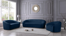 Load image into Gallery viewer, Riley Navy Velvet Sofa
