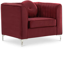 Load image into Gallery viewer, Isabelle Burgundy Velvet Chair