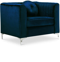 Load image into Gallery viewer, Isabelle Navy Velvet Chair