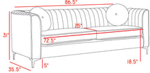 Load image into Gallery viewer, Isabelle Burgundy Velvet Sofa