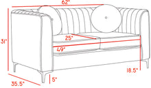 Load image into Gallery viewer, Isabelle Green Velvet Loveseat