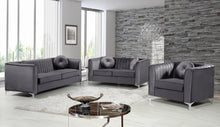 Load image into Gallery viewer, Isabelle Grey Velvet Chair