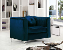 Load image into Gallery viewer, Isabelle Navy Velvet Chair