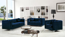Load image into Gallery viewer, Isabelle Navy Velvet Chair