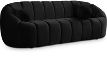 Load image into Gallery viewer, Elijah Black Velvet Sofa